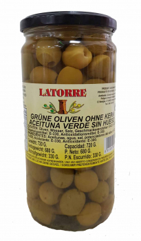 Oliven grün mit Kern - LATORRE - 370g